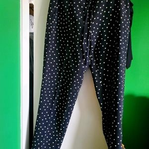 Ann Taylor polka-dot drawstring pants